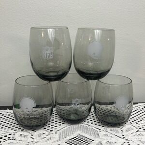 Cleveland Browns NFL Football Stemless Wine Glasses Tumblers Tailgate Set of 5